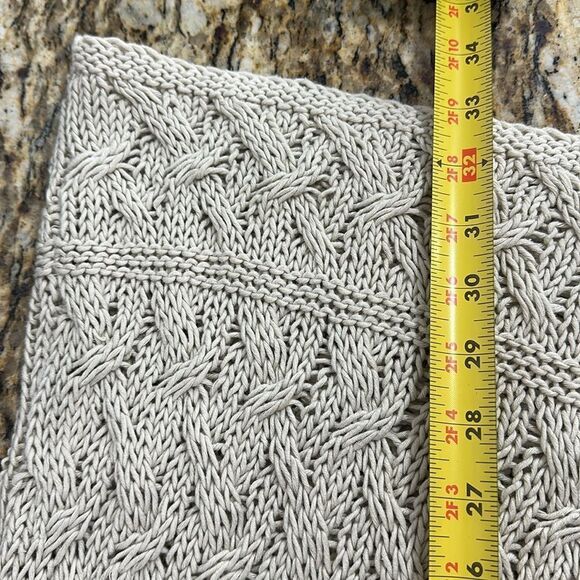 Tommy Bahama Linen Cotton Open Front Cardigan Sweater In Oatmeal Size M - Picture 8 of 9